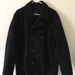 Old Navy Men's Black Wool Peacoat